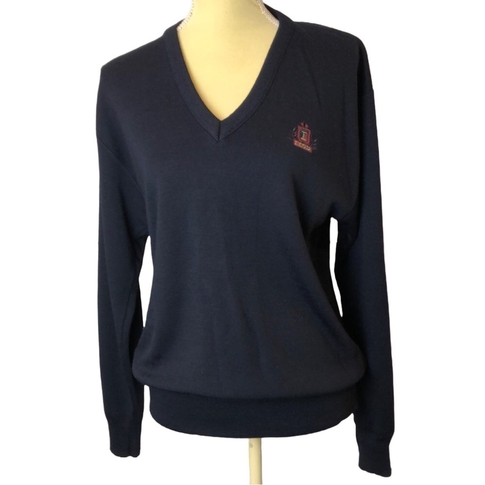 Vintage IZOD V-Neck Navy Sweater Unisex